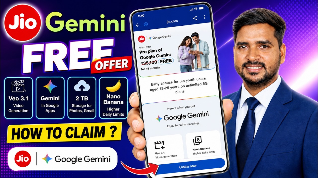 How To Get Google Gemini Pro FREE | How to Claim Jio Google Gemini Ai Subscription