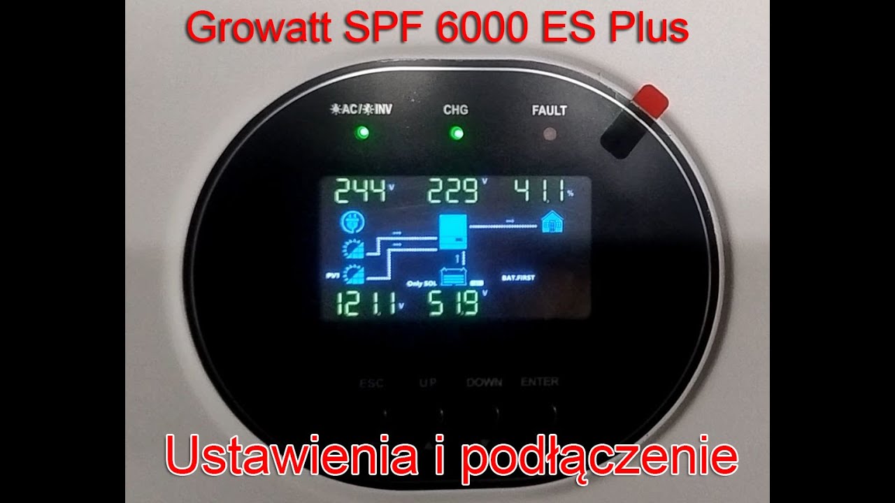Growatt SPF 6000 ES Plus - Ustawienia, Podłączenia