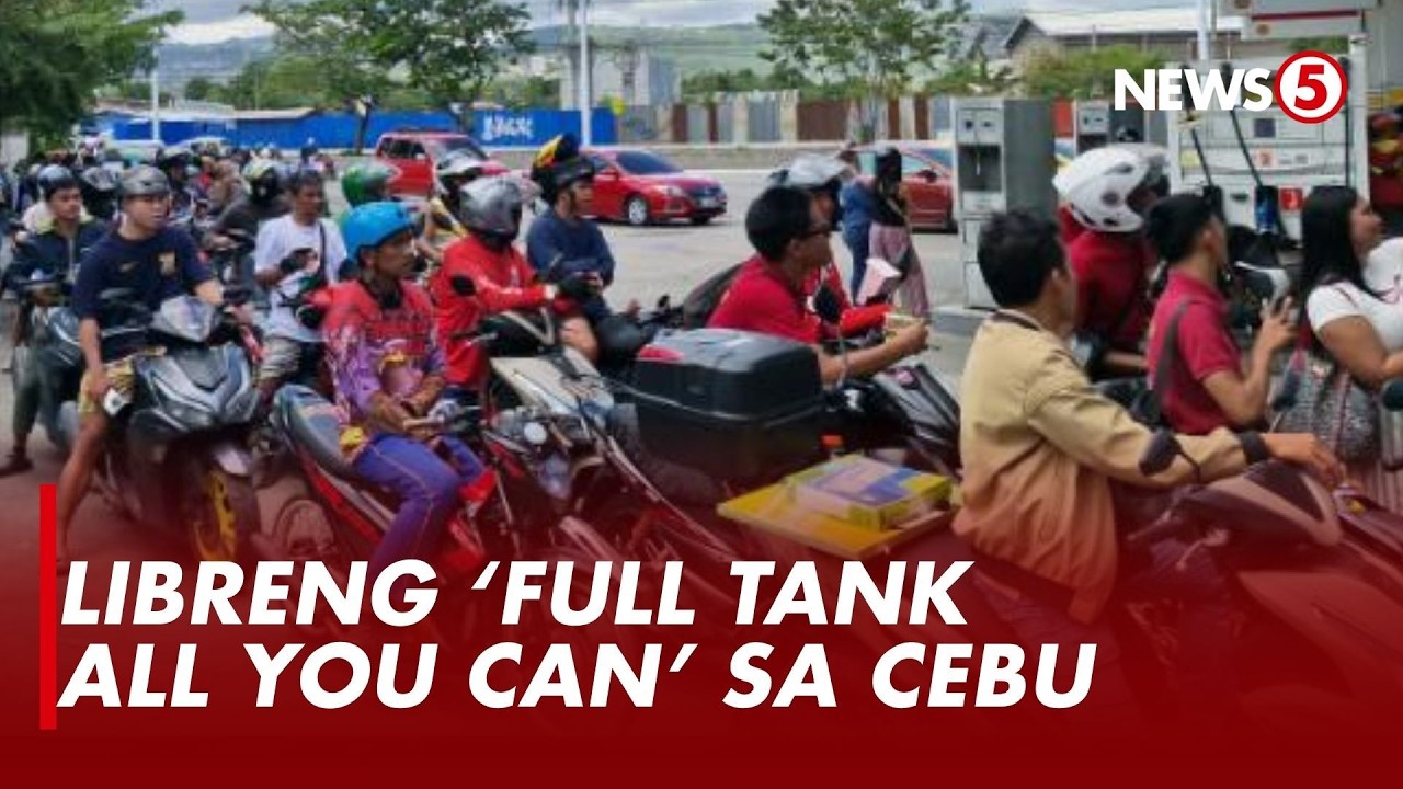 Pribadong kompanya, nagpalibreng full tank sa mga rider sa Talisay City, Cebu