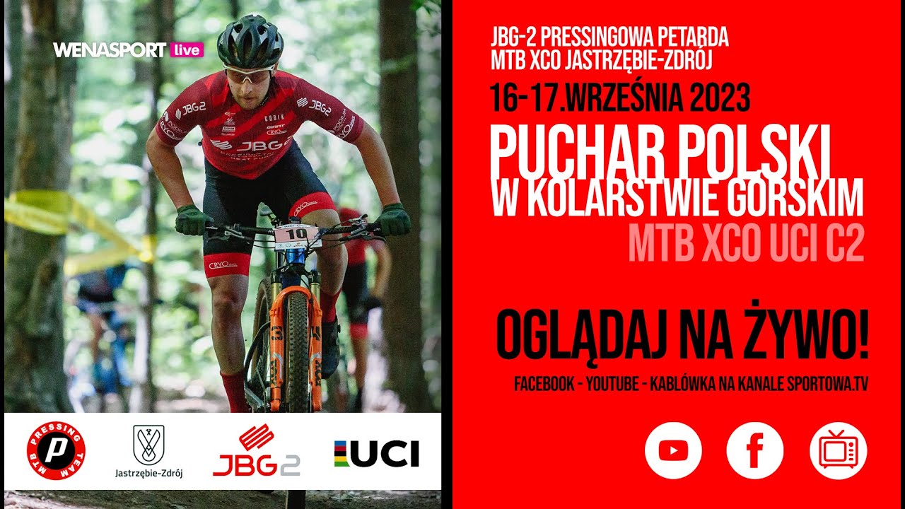 LIVE JBG-2 Pressingowa Petarda Puchar Polski w kolarstwie górskim MTB XCO Jastrzębie-Zdrój