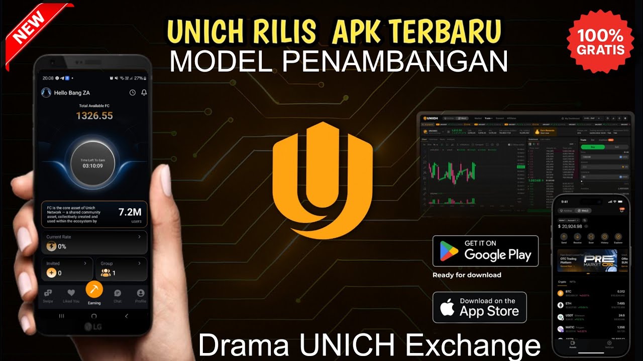 DRAMA UNICH !! RILIS APK PENAMBANGAN TOKEN $FC - KONVERSI FD POINT KE $FC - UNICH MINING -