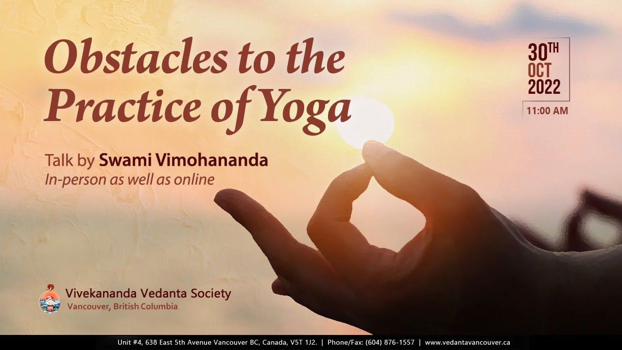 Obstacles to the Practice of Yoga (Swami Vimohananda)