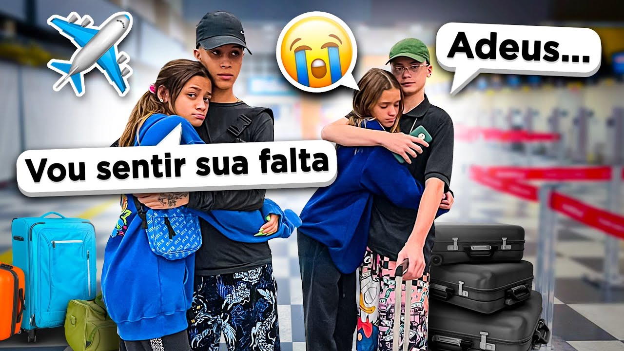 NOSSA DESPEDIDA. LEVEI ELE AO AEROPORTO