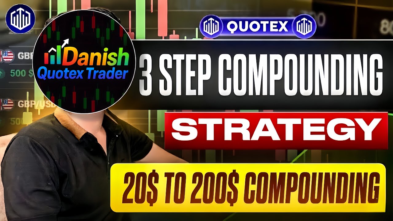3 Step Compounding Strategy🔥 | Turn Small Balance Into Big Profit 🤑 (Quotex Binary Trading)