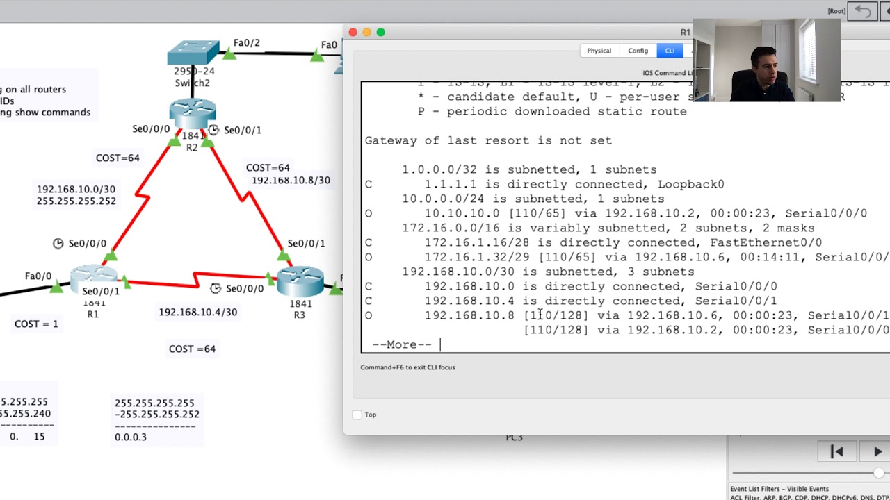 Configuring OSPF in Cisco Packet Tracer - Part FOUR