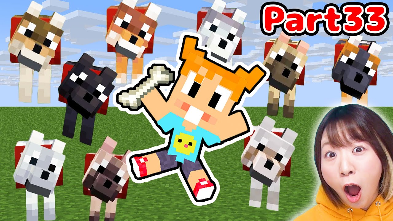 【マイクラ】 アプデやばい！9種類の新種のオオカミを徒歩で探しに行くぞ！！！Part33【マインクラフト】【マイクラ統合版】【Minecraft】