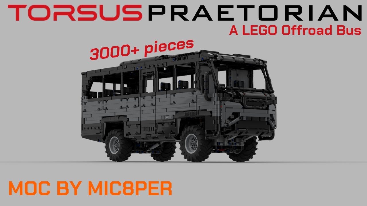 TORSUS PRAETORIAN Offroad Bus - LEGO Technic BuWizz Powered MOC - With Instructions