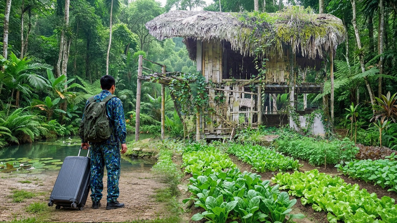 A Veteran Returns Home After 5 Years And Single-Handedly Renovates An Abandoned House In The Woods