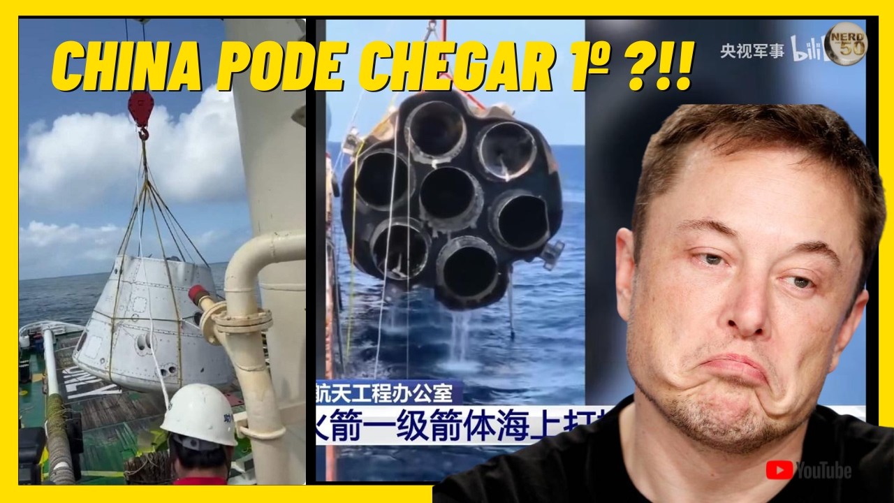 EXCLUSIVO! Conseguimos IMAGENS do regate da cápsula Lunar Chinesa e do Long March 10 no MAR após TST