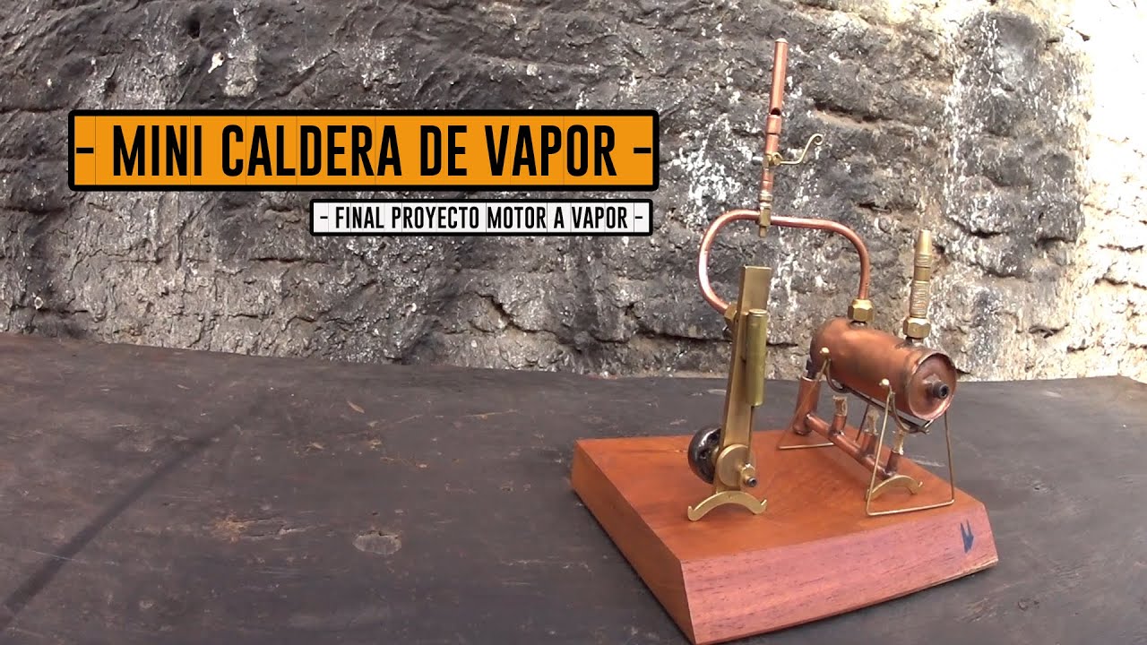 Mini Caldera de vapor - motor - silbato - válvula de alivio!!