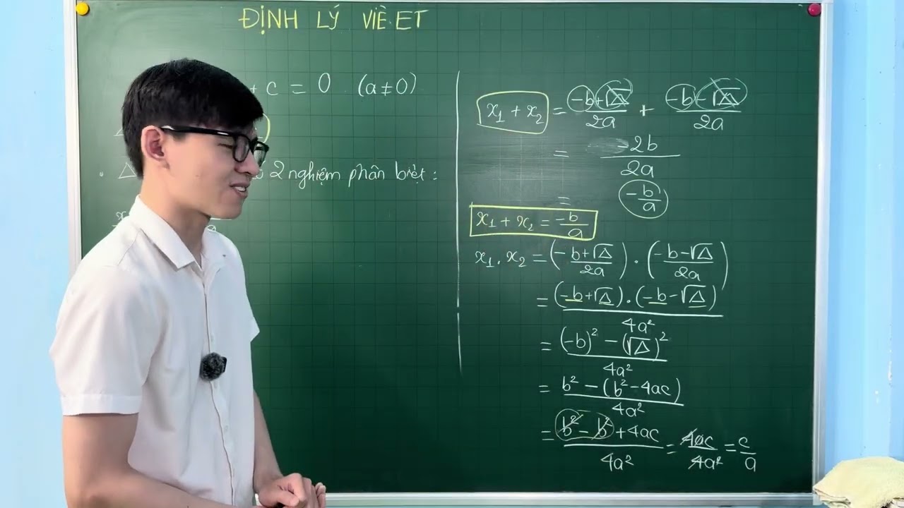 Toán 9 Định Lí Vieet cơ bản ( chương trình mới )
