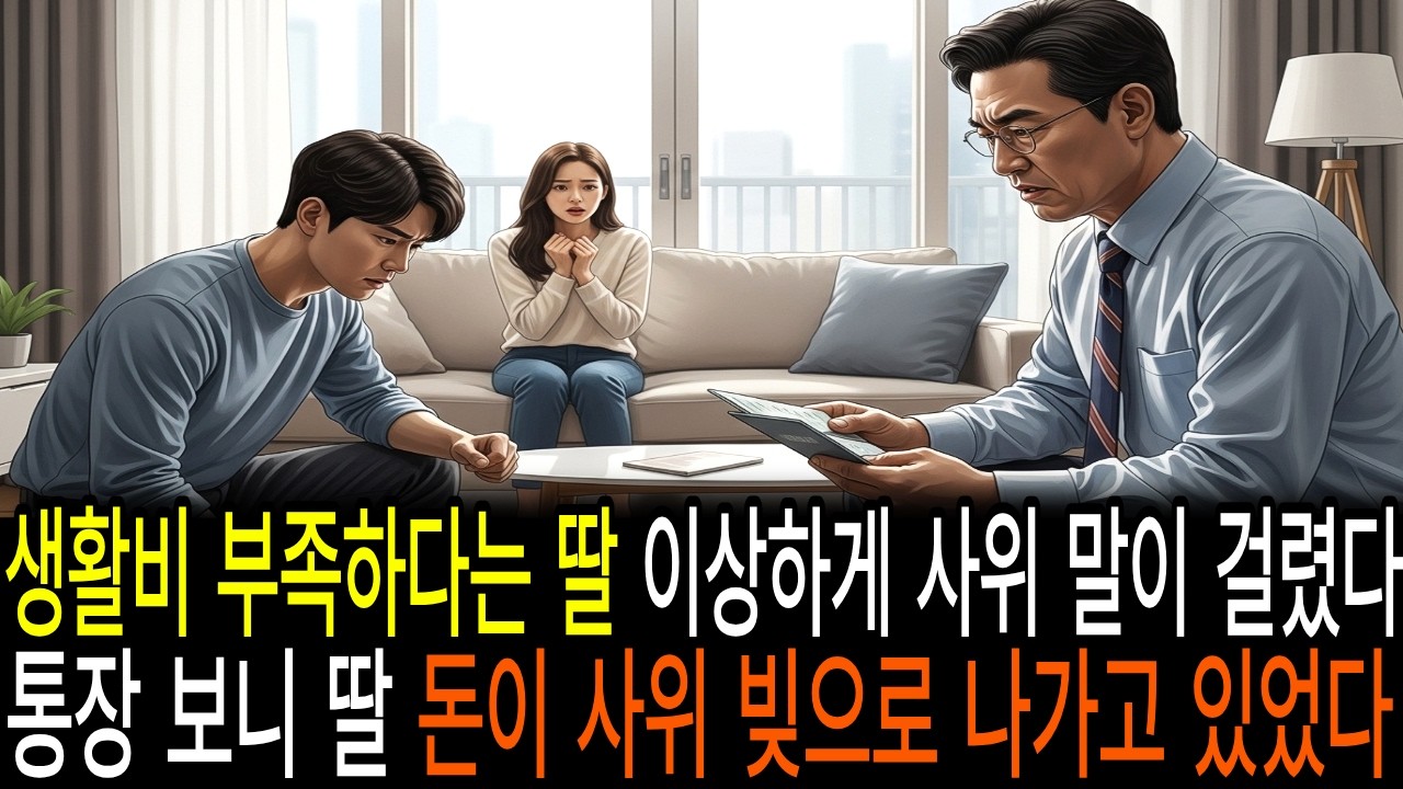 생활비 부족하다는 딸 이상하게 사위 말이 걸렸다, 통장 보니 딸 돈이 사위 빚으로 나가고 있었다
