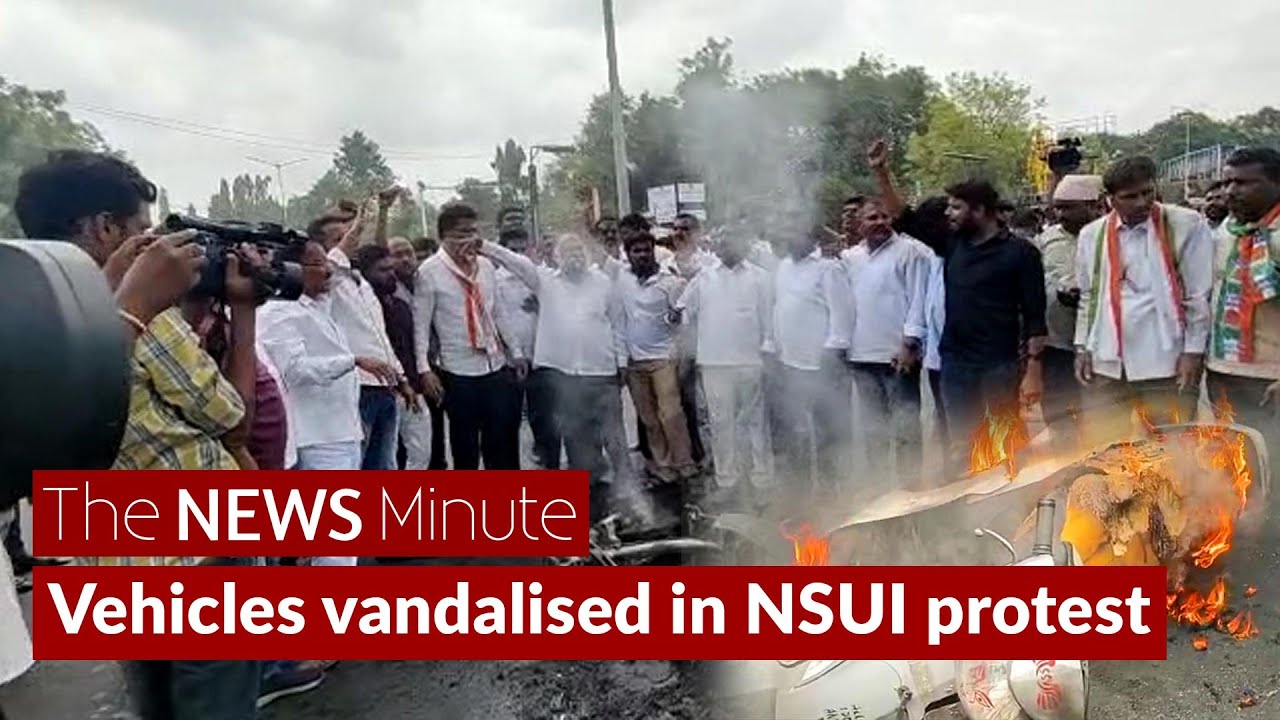 Chaos in Hyderabad as NSUI protest turns violent