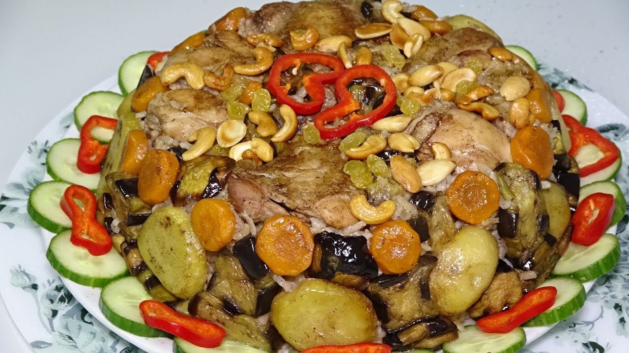 أطيب مقلوبة بالدجاج🐓 ولخضار على أصولها رووعة😍😋.