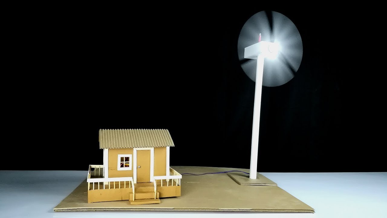 How to make a Wind Turbine from cardboard | Black RoboBrain