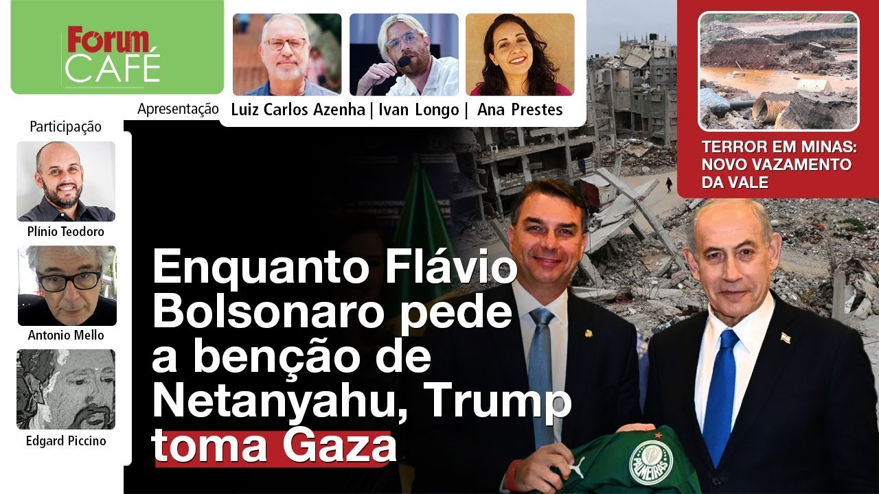 Irmãos Bolsonaro vão lançar candidatura de Flávio em Israel | Conselho de Paz quer tomar Gaza