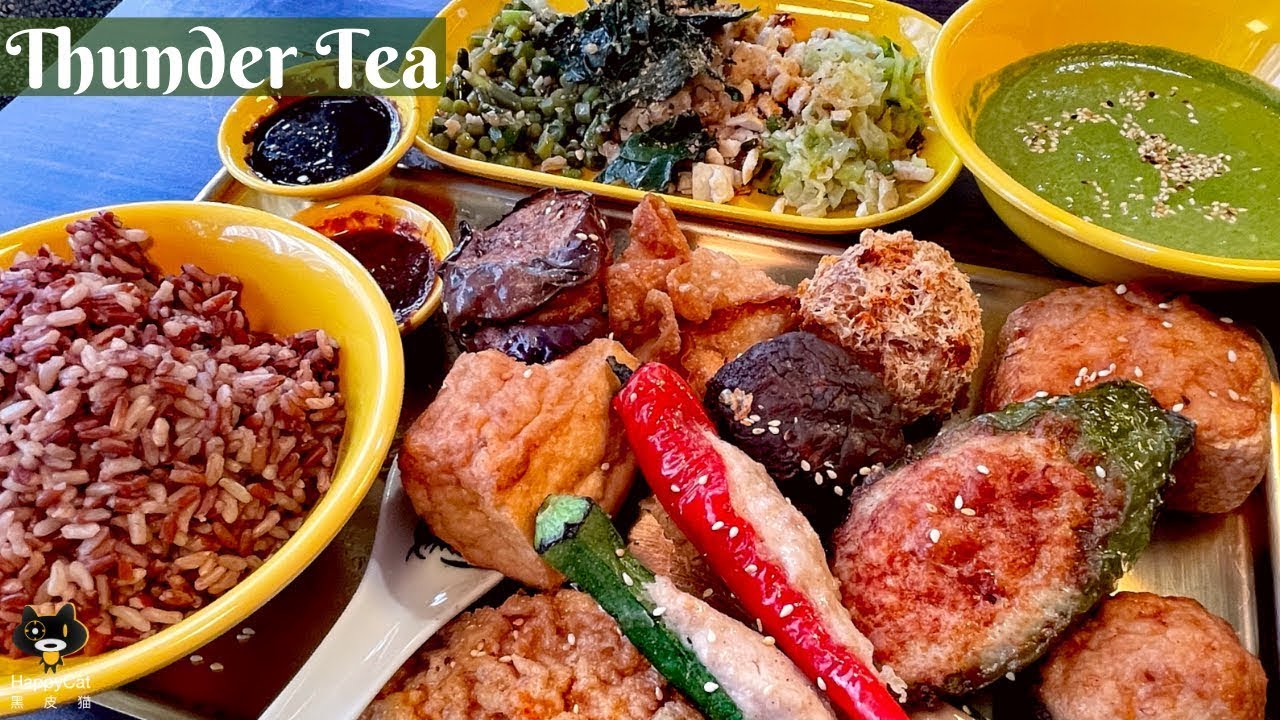 A perfect match - Hakka Thunder Tea Rice and handmade meat-stuffed Yong Taufu | 客家佬Hakka Thunder Tea