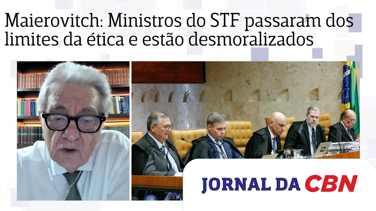 Maierovitch: Ministros do STF passaram dos limites da ética e estão socialmente desmoralizados