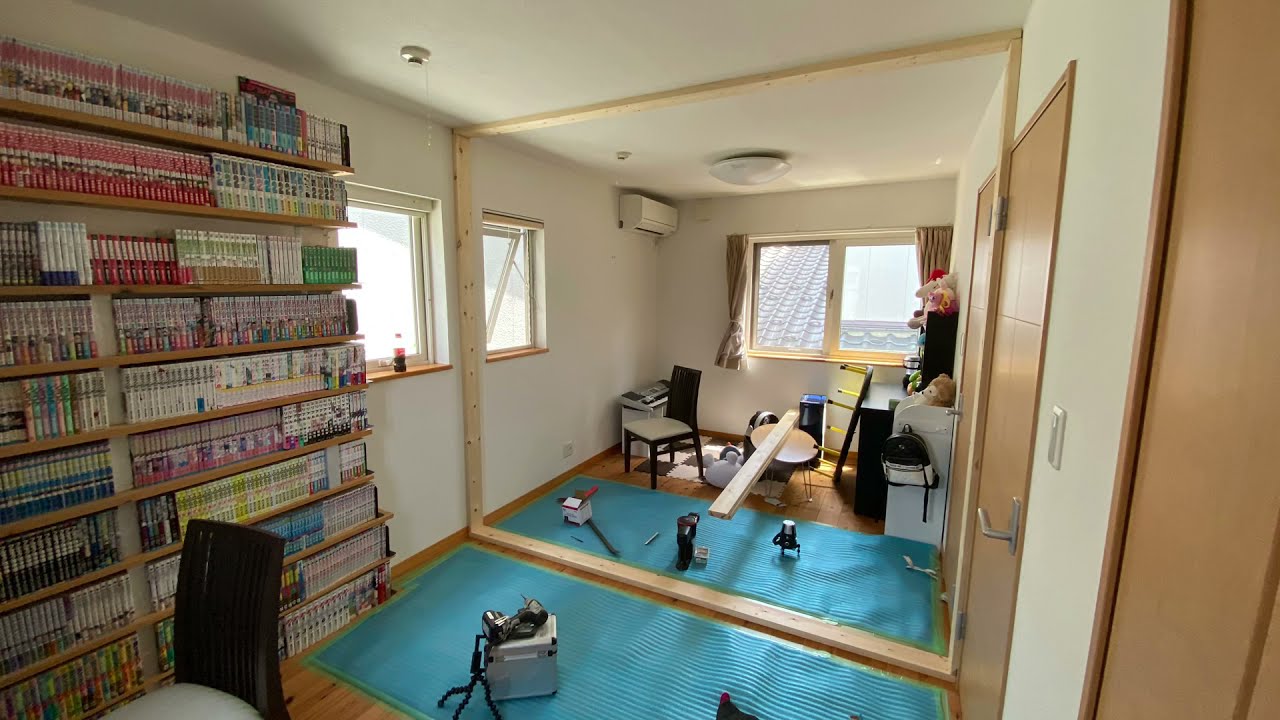 簡単でお手頃に壁を作る　一つの部屋をふた部屋に仕切る【素人ＤＩＹ】