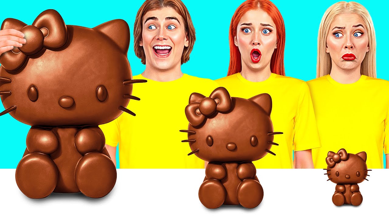 Großer, Mittlerer und Kleiner Teller Challenge | Coole Essenstricks von Jelly DO Challenge