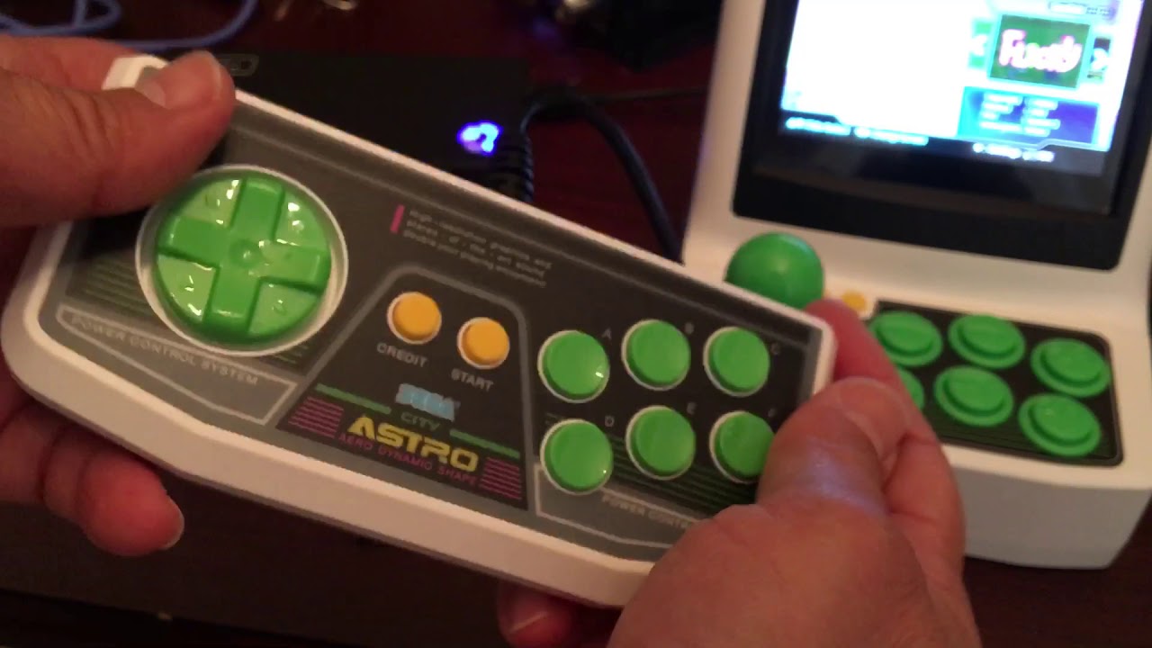 Astro City mini Gamepad testing it with Mayflash