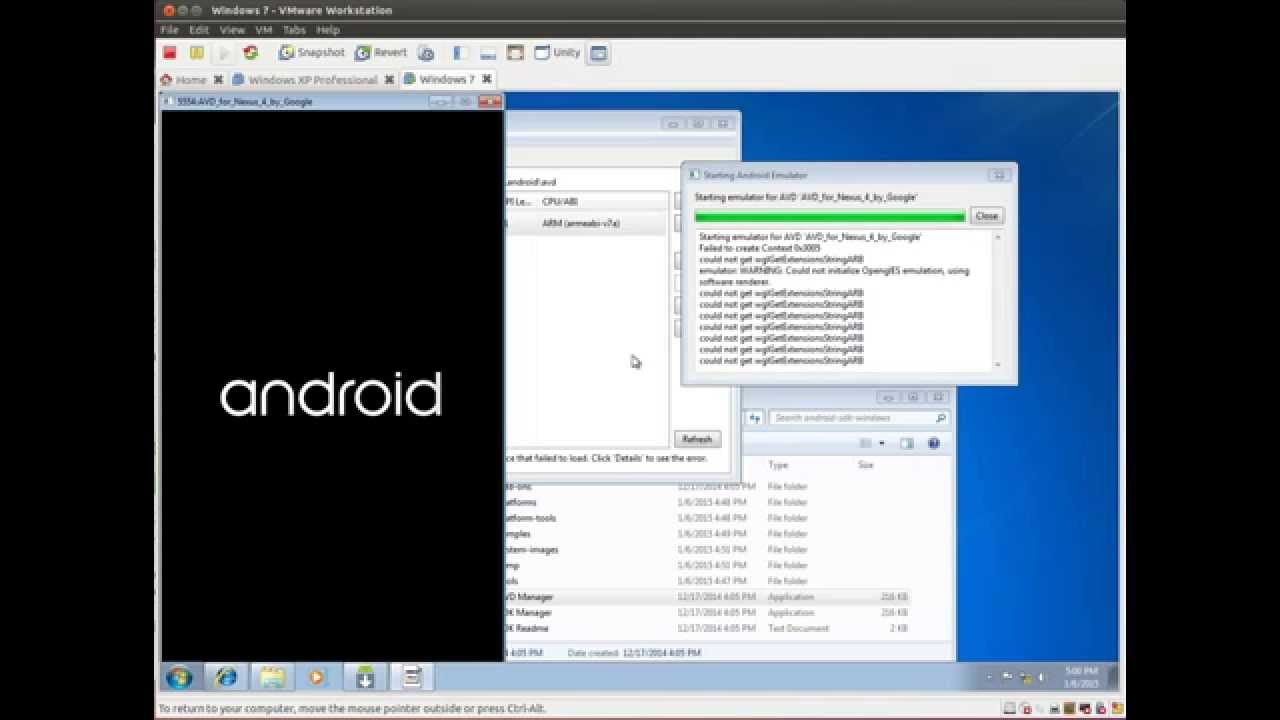 android sdk r24 0 2 installation avd manager
