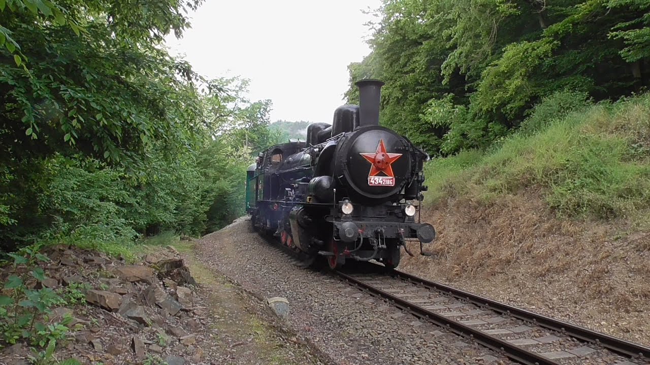 Vlaky na Posázavském pacifiku (v Jílovém u Prahy) dne 12.6.2021