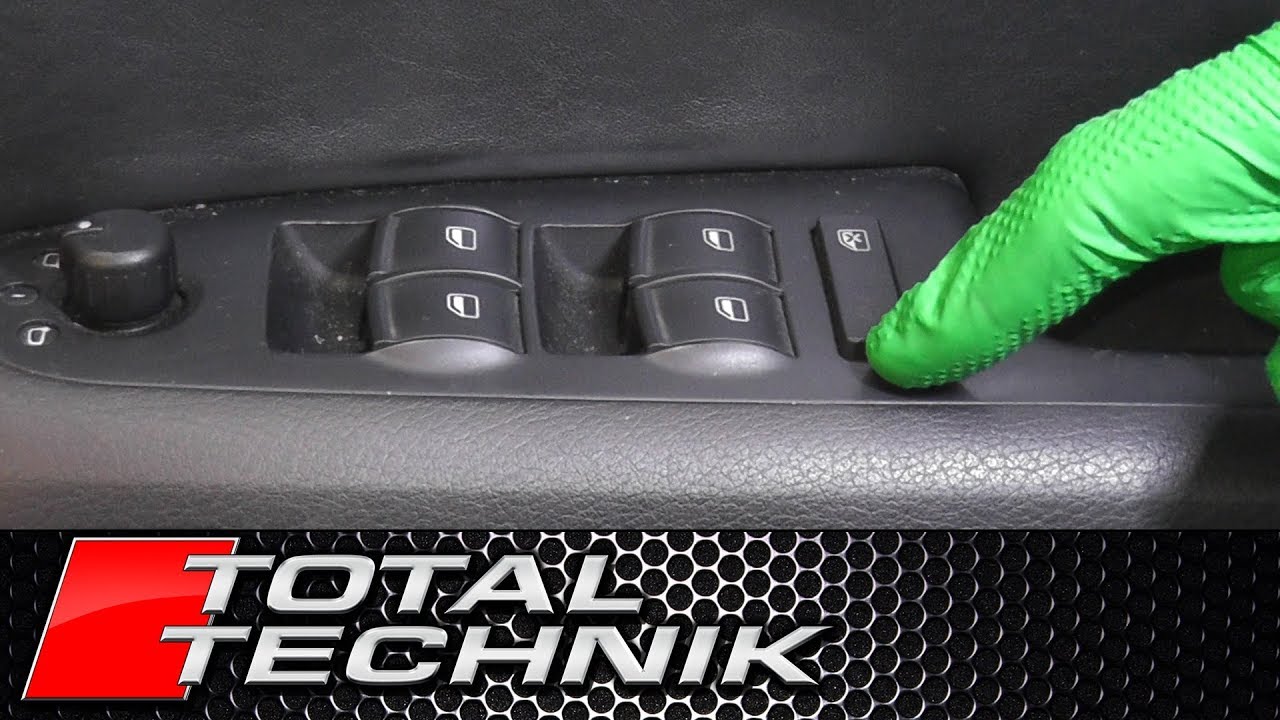 Как снять главный переключатель электростеклоподъемника со стороны водителя - Audi A4 S4 RS4 - B6...