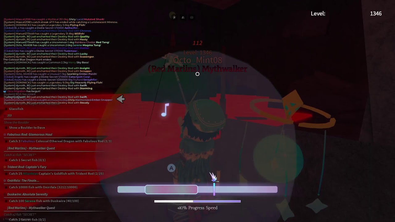 Fisch: Day 62 Grinding for Rare Rods & Compete the Bestiary + Scoria Reach