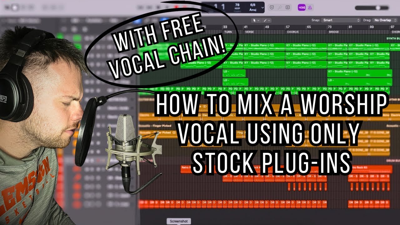 How to Mix a Worship Vocal Using Only STOCK PLUG-INS (FREE Vocal Chain Included)