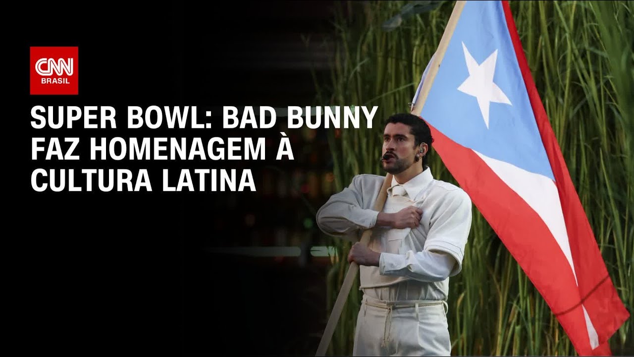 Bad Bunny faz homenagem &agrave; cultura latina no Super Bowl | CNN NOVO DIA