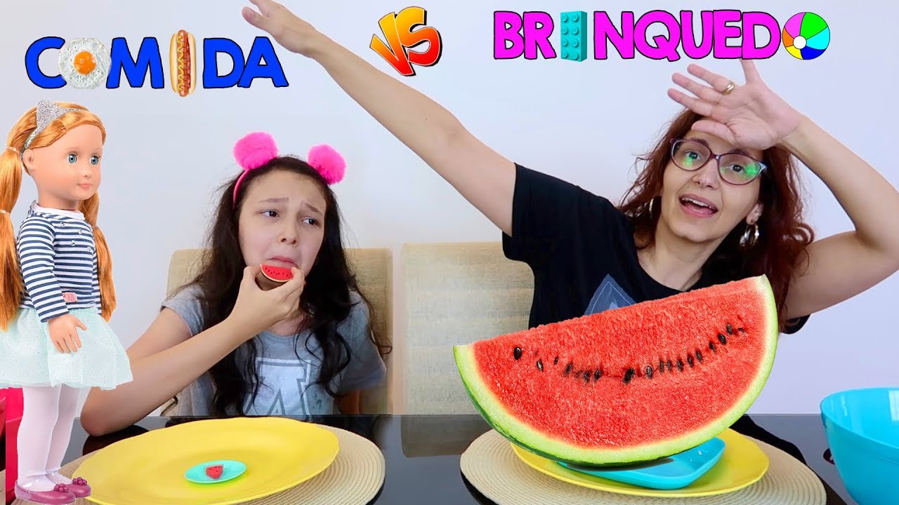 COMIDA VS BRINQUEDOS DA MINHA BONECA OUR GENERATION | Luluca
