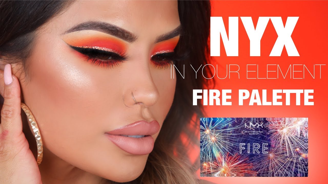 FLAMING HOT EYE TUTORIAL FEAT. NYX FIRE PALETTE | iluvsarahii