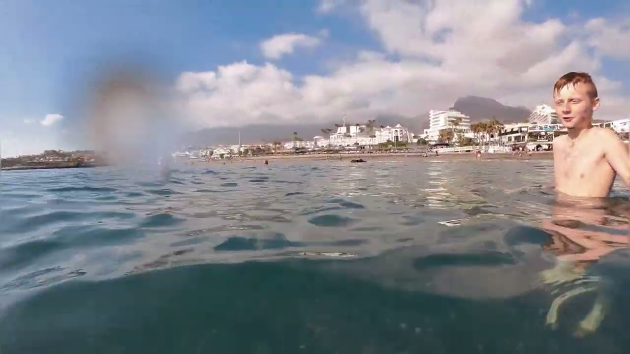 Tenerife May 2025 Costa Adeje Swimming in the sea