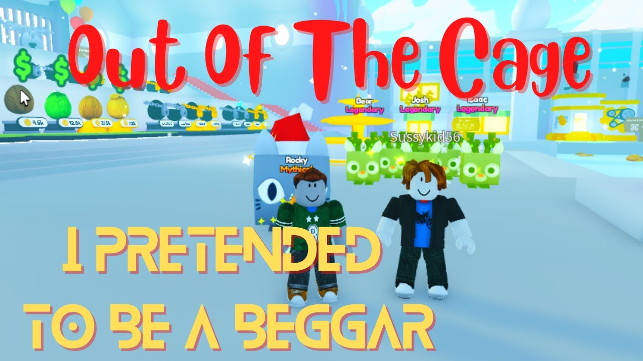 Pretended To Be A Beggar In Roblox Pet Simulator X