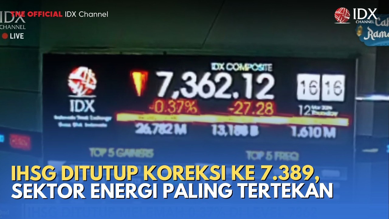 IHSG Ditutup di Zona Merah, Turun ke 7.362 | MILENOMICS