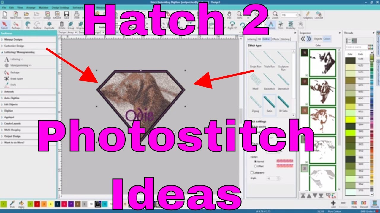 HATCH EMBROIDERY 2:Amazing ideas for embroidery designs in PHOTOSTITCH