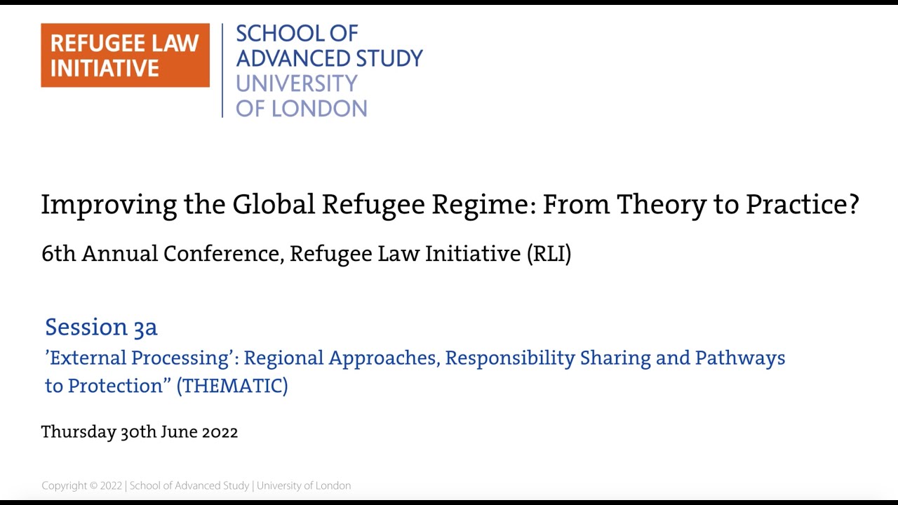 RLIConf22: Panel Session 3A - 'External Processing: Regional Approaches, Responsibility Sharing...