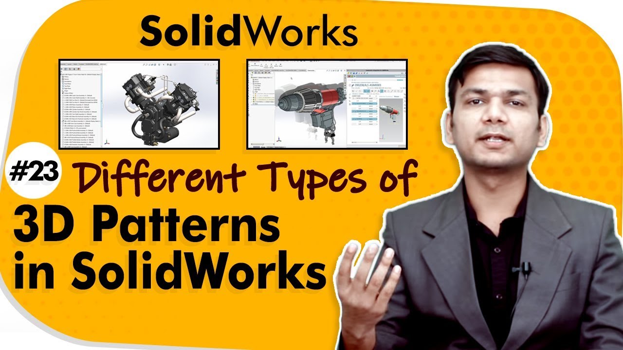 Different Types of 3D Patterns in SolidWorks - Part Modeling in SolidWorks - SolidWorks