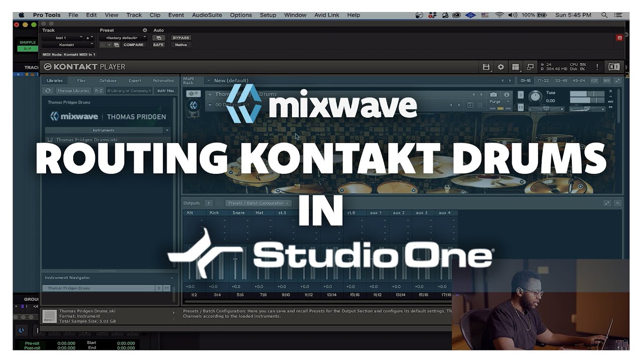 Routing Kontakt Drums in Studio One // MixWave Tutorials