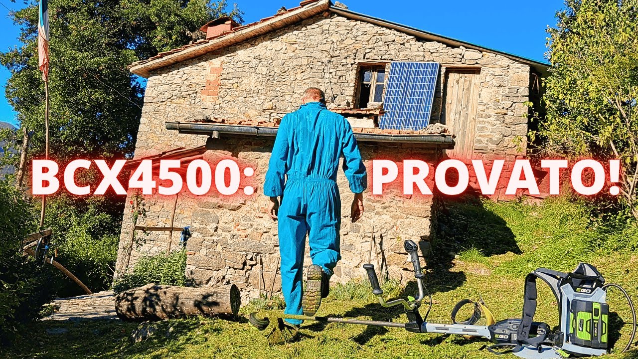 Decespugliatore BCX4500 EGO Power, un grande aiuto per il taglio dell'erba alla baita.