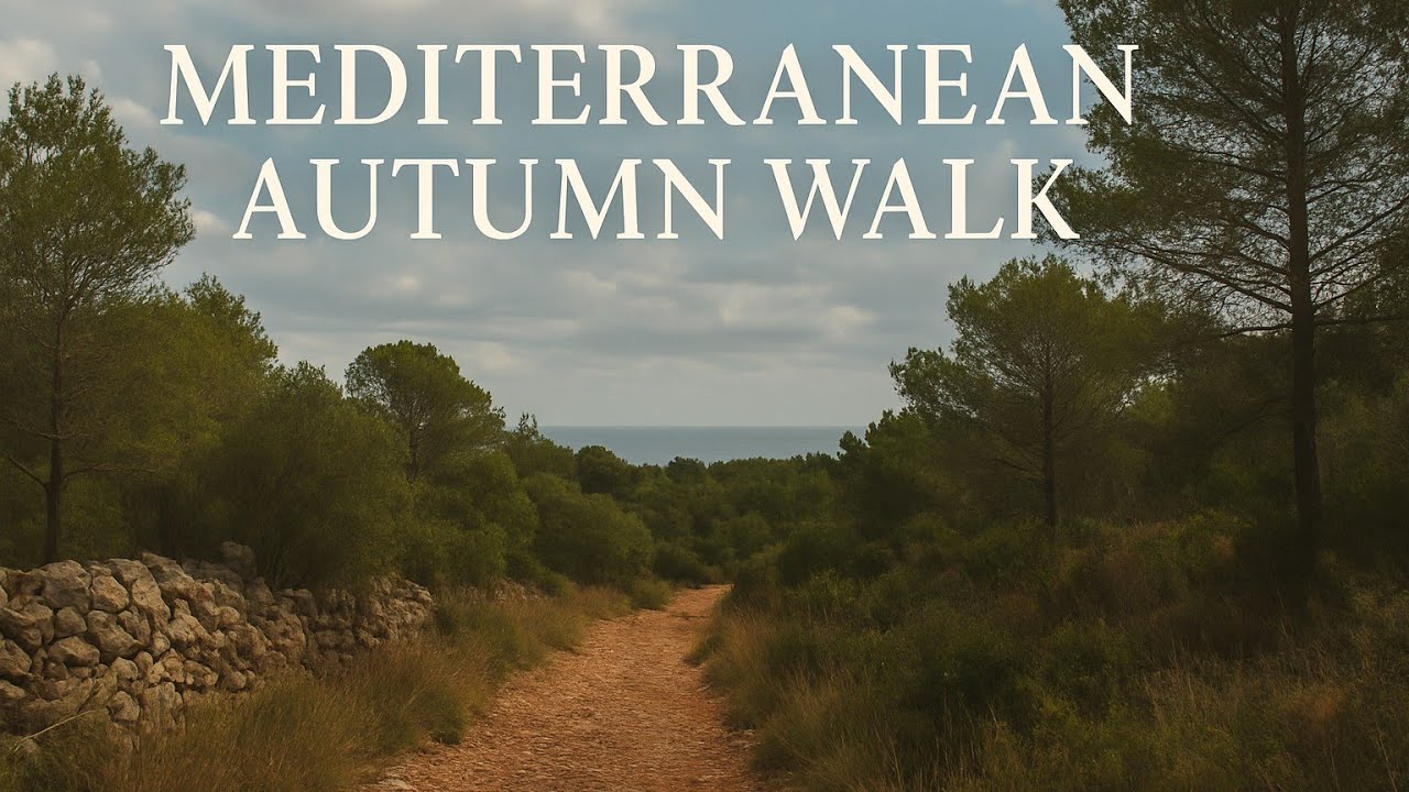 Autumn Walk in a Mediterranean Forest | Silent Nature Vlog
