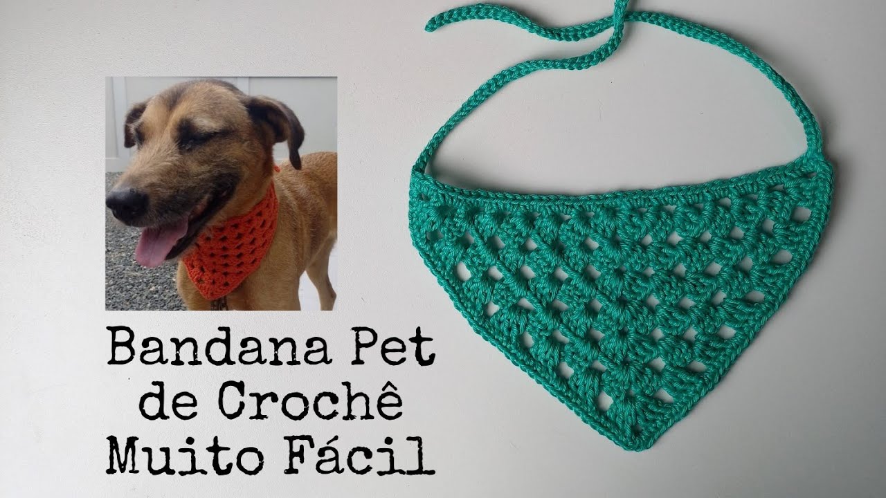 Bandana Pet de Crochê! Muito Fácil!