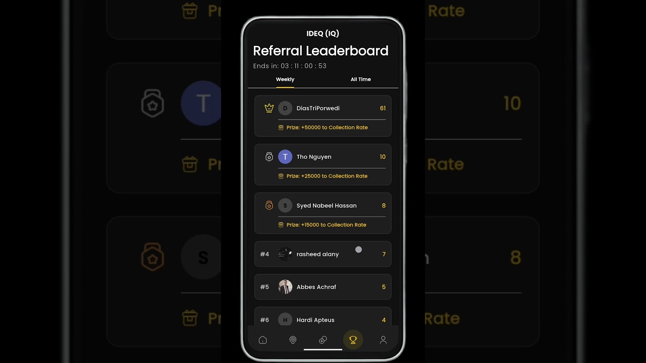 NEW FEATURE: IDEQ App Leaderboard & Weekly Rewards!