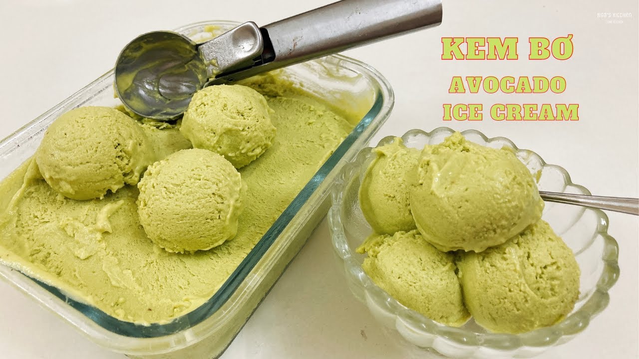 Cách làm Kem Bơ mềm mịn, dẻo ngon không bị dăm đá tại nhà | Avocado Ice Cream Recipe | Nga’s Kitchen