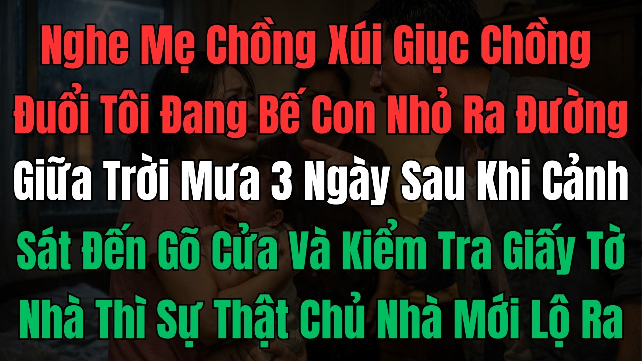 Chồng tát vợ trước mặt con rồi đuổi ra đường – đến khi công an gõ cửa mới biết sự thật cay đắng