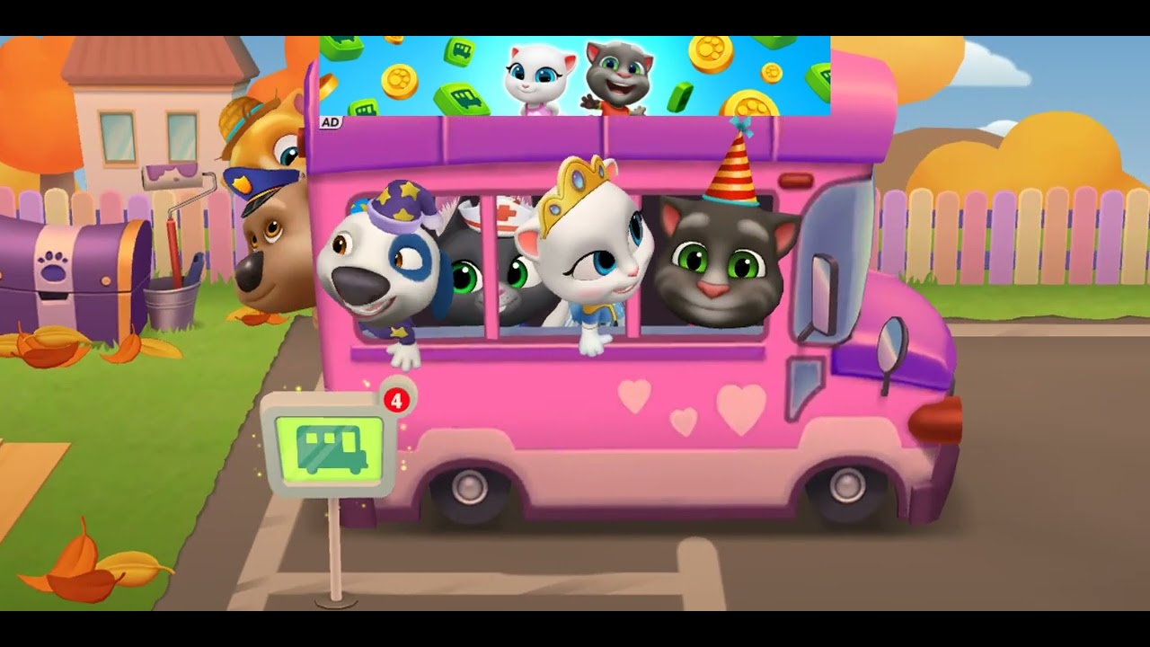 my talking tom friends l tanaman warna ungu