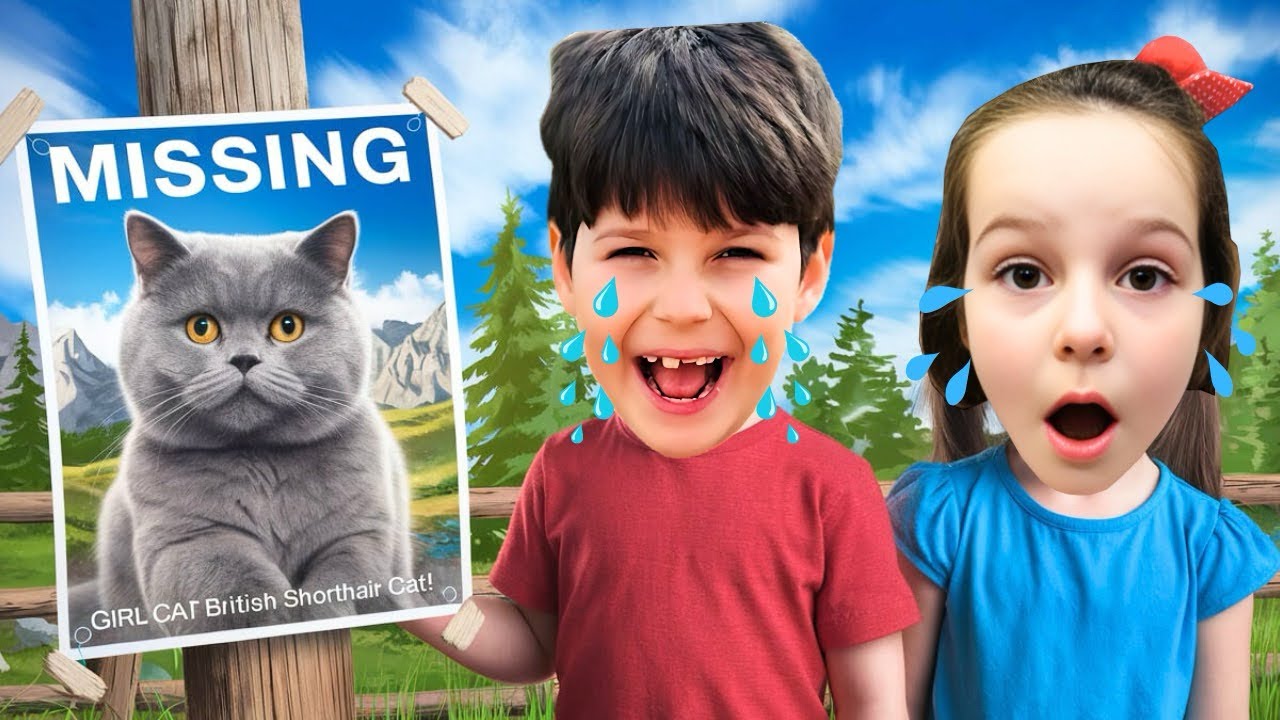 ADA VE TALHA KEDİLERİNİ KAYBETTİ!KEDİMİZ KAYIP ÇOK AĞLADILAR #funnyvideo