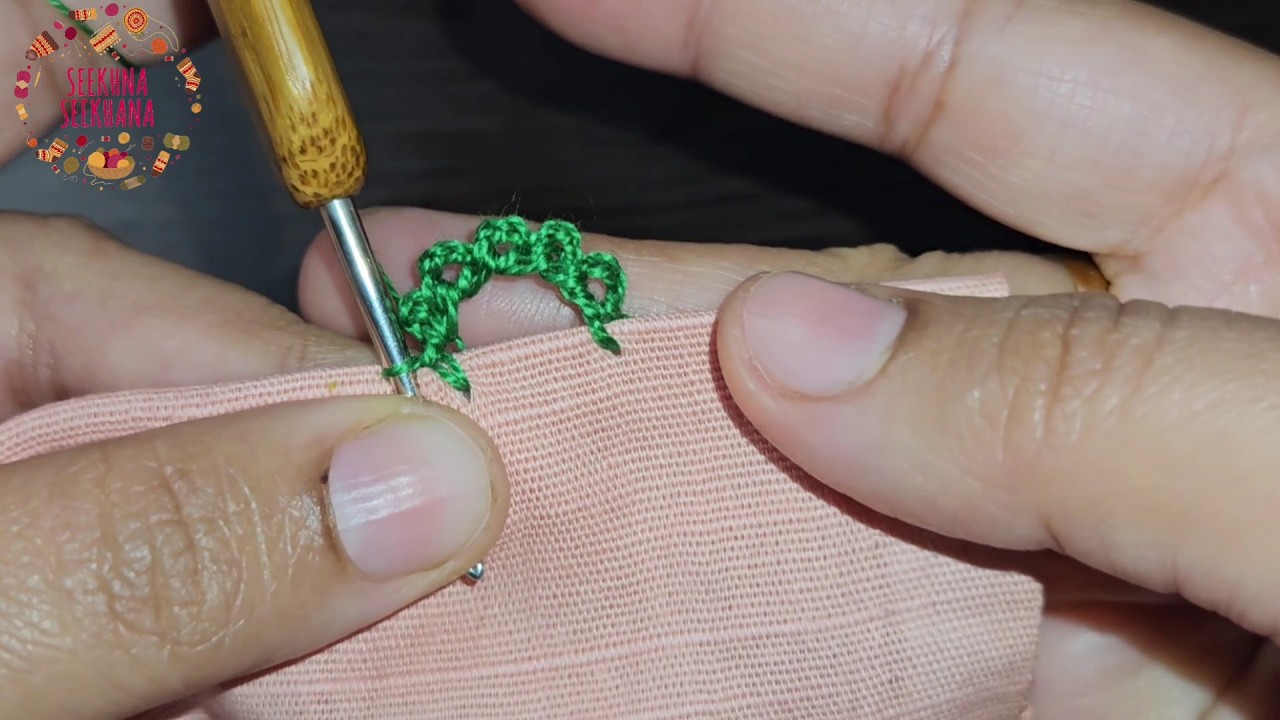 Very and simple crochet lace Border design for beginners/Urdu crosia lace design/Crochet dupatta