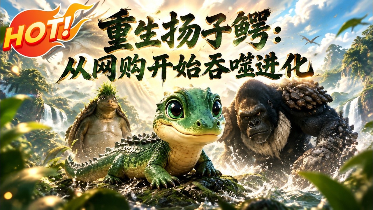 ⚡【新番速递】《重生扬子鳄：从网购开始吞噬进化》猝死重生成弱小扬子鳄，开局网购吞噬万物，竟一路逆天进化成真龙！ #爱看动漫 #最新漫剧 #玄幻 #逆袭 #漫剧合集